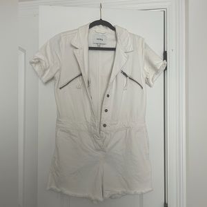 Pistola white denim romper